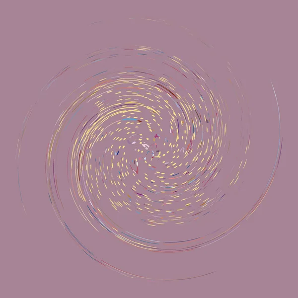 Singolo Chiazzato Multicolore Colorato Spirale Vortice Elemento Vortice Torsione Ciclica — Vettoriale Stock
