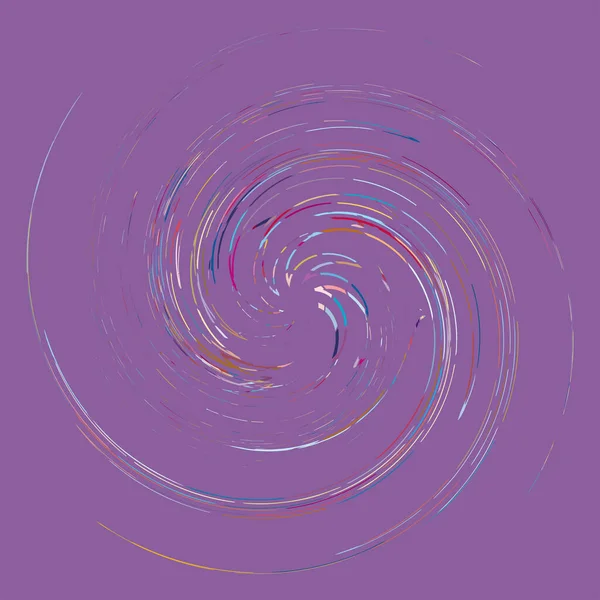 Однопятнистый Разноцветный Красочный Спиральный Вихревой Вращающийся Элемент Скрученная Циклическая Круглая — стоковый вектор