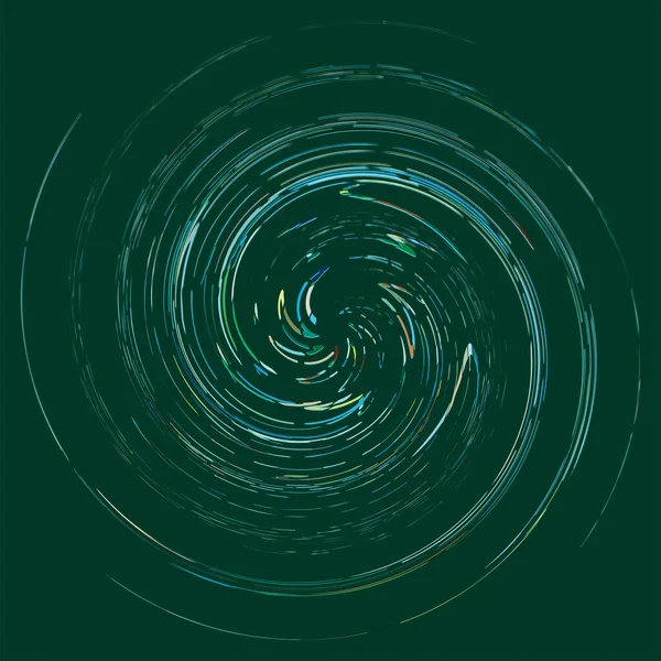 Single Moteado Multicolor Colorido Espiral Remolino Elemento Giratorio Torcido Cíclico — Vector de stock