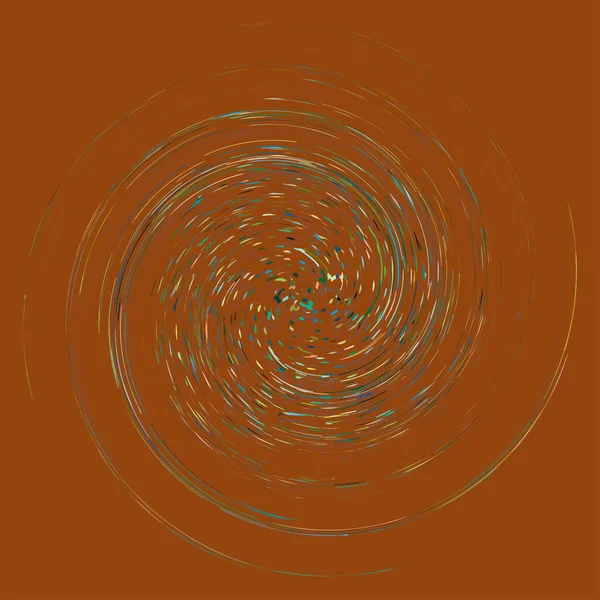 Tek Noktalı Çok Renkli Renkli Spiral Girdap Dönme Elementi Bükülmüş — Stok Vektör