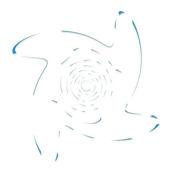 Одноколірний Однотонний Вихор Вихор Форма Обертанням Спіном Викривленням Спіралі Спіраль — стоковий вектор