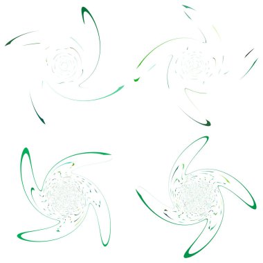 Renkli, çok renkli ve monokrom döngülü bisiklet eşmerkezli halkalar. Dönen spiraller, girdaplar, girdaplar, girdaplar ve girdaplar. soyut dairesel, dairesel döngü şekilleri, elementler