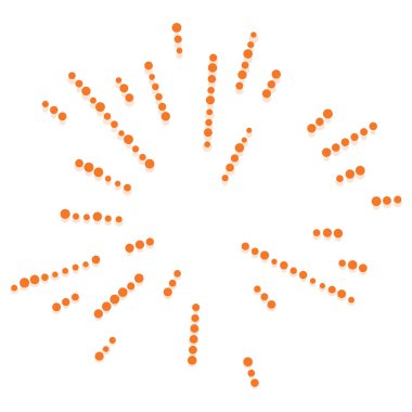 Rastgele noktalar, çemberler soyut. Benekler, noktalı radyal, yayılan, dairesel geometrik çizimler. Puantiye, nokta listesi, noktalama tasarım elementi