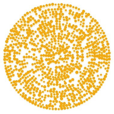 Rastgele noktalar, çemberler soyut. Benekler, noktalı radyal, yayılan, dairesel geometrik çizimler. Puantiye, nokta listesi, noktalama tasarım elementi
