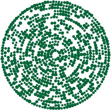 Rastgele noktalar, çemberler soyut. Benekler, noktalı radyal, yayılan, dairesel geometrik çizimler. Puantiye, nokta listesi, noktalama tasarım elementi