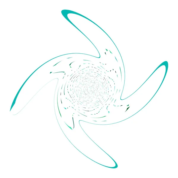 Монохромні Циклічні Циклічні Концентричні Кільця Обертається Спіраль Вихор Галас Абстрактна — стоковий вектор