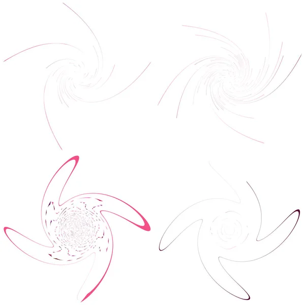 カラフルで多色で単色のサイクル同心円状のリングです 回転する螺旋 渦巻き 抽象的な円形や放射状のループの形や — ストックベクタ