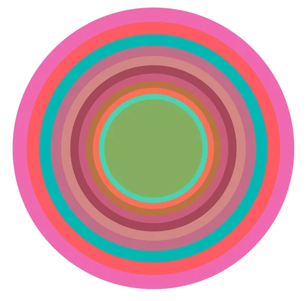 Krémová Pastelově Rozmazané Rozmazané Barevné Multi Barevné Soustředné Cyklické Kruhy — Stockový vektor