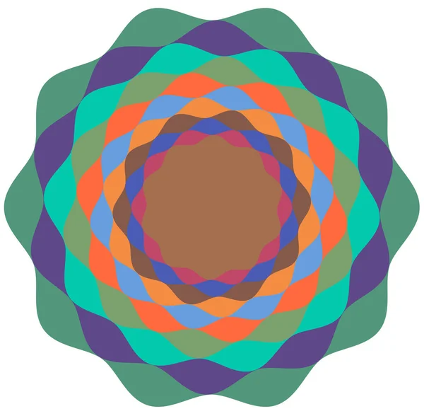 Krémová Pastelově Rozmazané Rozmazané Barevné Multi Barevné Soustředné Cyklické Kruhy — Stockový vektor