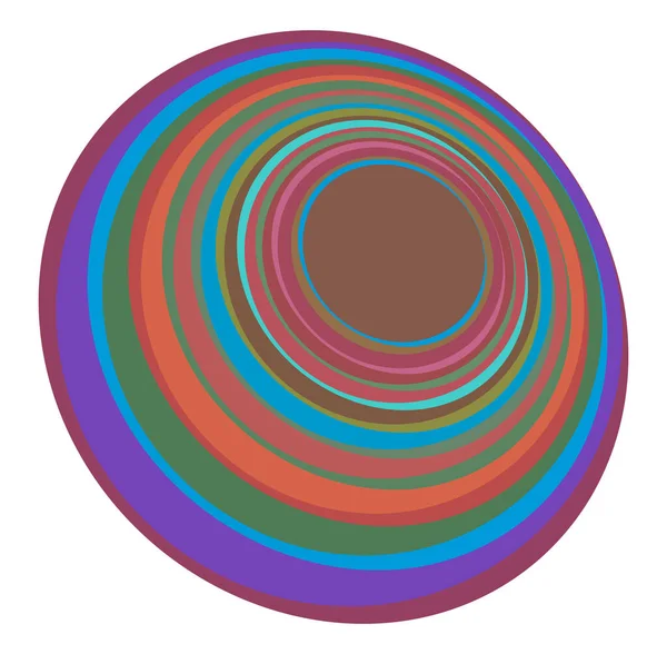 Cremige Pastellverschmierte Verschmierte Bunte Mehrfarbige Konzentrische Zyklische Ringe Unterschiedlicher Formen — Stockvektor