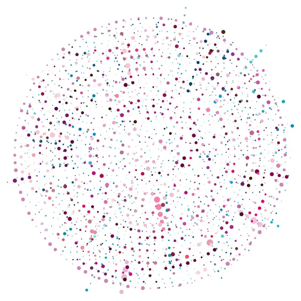 Willekeurige Stippen Cirkels Abstract Spetters Gestippelde Radiale Stralende Cirkelvormige Geometrische — Stockvector