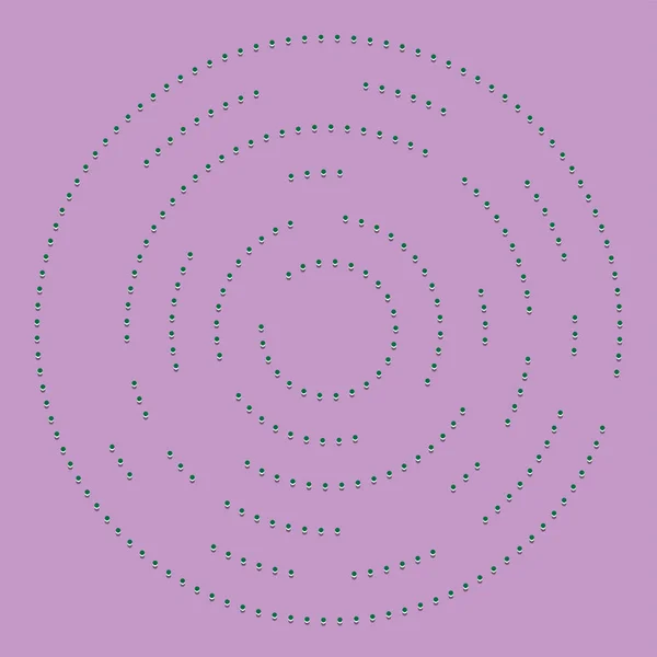 Zufällige Punkte Abstrakte Kreise Flecken Gepunktete Radiale Strahlende Kreisförmige Geometrische — Stockvektor