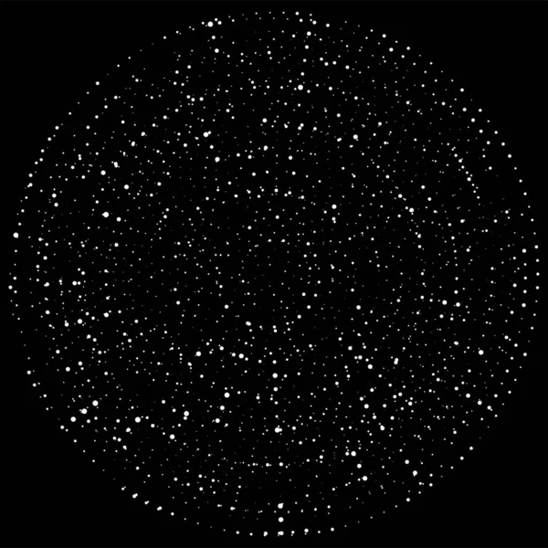 Rastgele Noktalar Çemberler Soyut Benekler Noktalı Radyal Yayılan Dairesel Geometrik — Stok Vektör