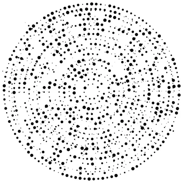 Titik Acak Lingkaran Abstrak Speckles Titik Titik Radial Radiating Circular - Stok Vektor