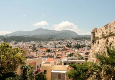 Güzel görünümünden Rethymno, Crete, Yunanistan