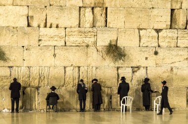 Jerusalem, Israel - 12/20/2019: Wailing Wall - the saint place for Jews, you can put your pray there