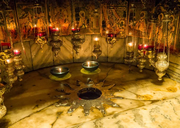 Bethlehem of Galilee, Israel - 12/19/2019: Church of born Christ - the most holy place