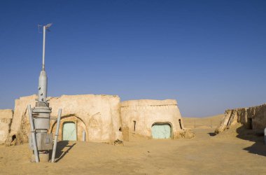 Tunisia - 09/12/2019 - old ruined decoration from the movie Star Wars