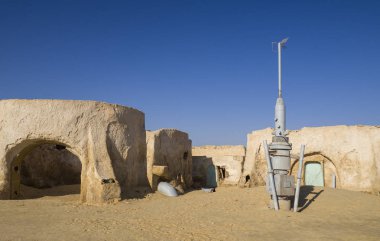Tunisia - 09/12/2019 - old ruined decoration from the movie Star Wars