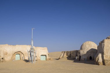 Tunisia - 09/12/2019 - old ruined decoration from the movie Star Wars