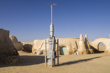 Tunisia - 09/12/2019 - old ruined decoration from the movie Star Wars
