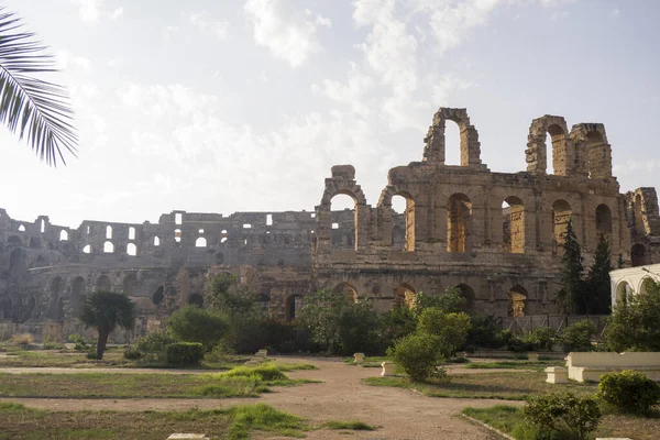 Эль Джем Древний Исторический Колизей Один Крупнейших Римское Время — стоковое фото
