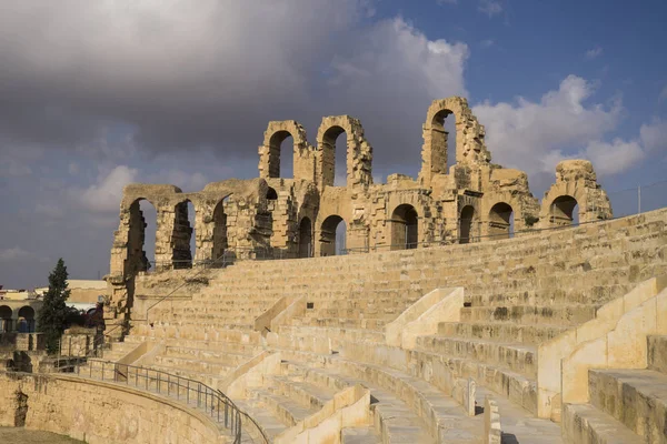 Эль Джем Древний Исторический Колизей Один Крупнейших Римское Время — стоковое фото