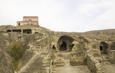 Georgia - Uplisciche - mağara kasabası, antik tarihi yer - günlük manzara