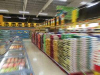 Süpermarket mağaza bulanıklık arka plan