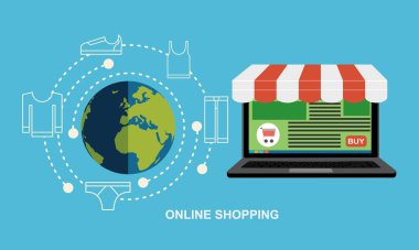 Çevrimiçi alışveriş afişi