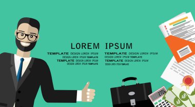 İş analizi ve planlama, danışmanlık, takım çalışması, proje yönetimi, finansal rapor ve strateji için düz tasarım illüstrasyon kavramları. Web pankartı ve yazdırılmış materyal kavramları.