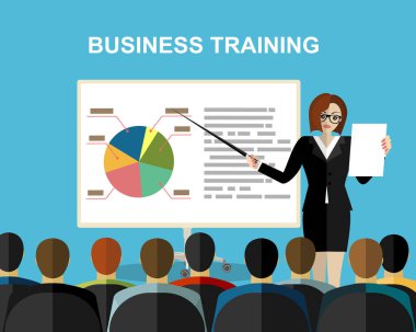 karikatür işadamı, pazarlama planı vektör tasarımı illüstrasyonu 