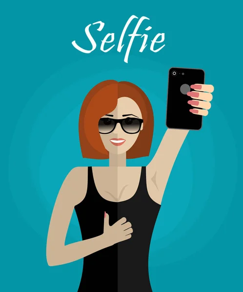 Giovane Uomo Affari Felice Che Selfie Mostrando Gesto Della Vittoria — Vettoriale Stock