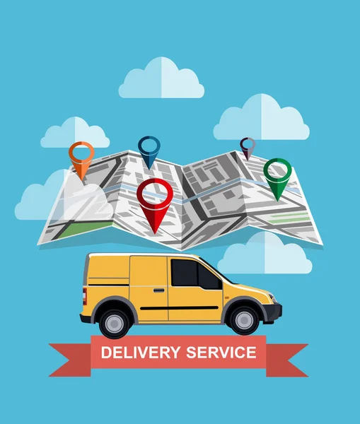 Delivery Service Courier Parcel Collection Flat Illustration Concepts Modern Flat — Stock Vector