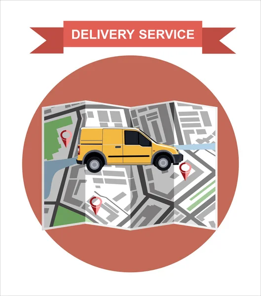 Delivery Service Courier Parcel Collection Flat Illustration Concepts Modern Flat — Stock Vector