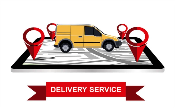 Delivery Service Courier Parcel Collection Flat Illustration Concepts Modern Flat — Stock Vector