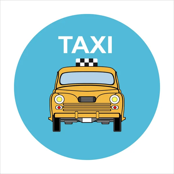 Ikona Taksówki Wektor Taxi Samochód Ilustracja — Wektor stockowy