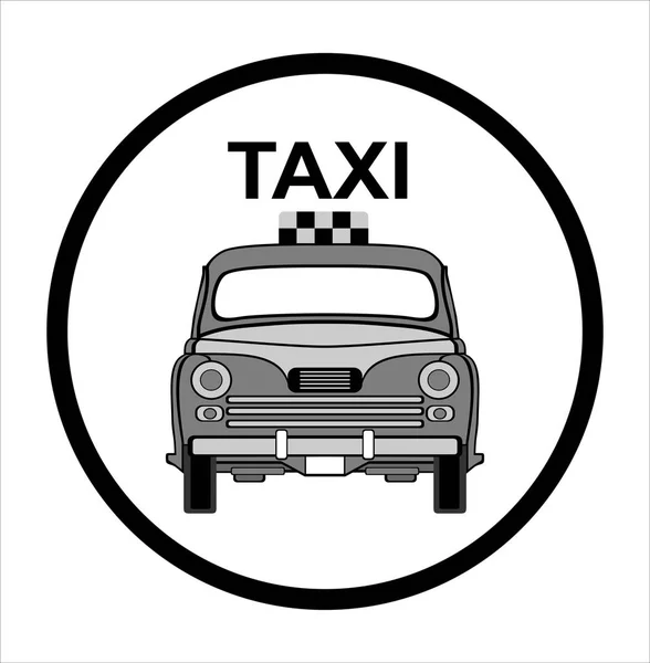 Vektor Taxi Bil Illustration Ikonen — Stock vektor