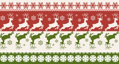 Noel ve Yeni Yıl pürüzsüz geçiyor. Vektör illüstrasyonu.