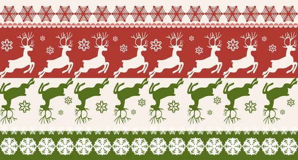 Christmas New Year Seamless Patterns Vector Illustration — Stock Vector