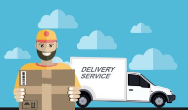 Arabalı teslimatçı..