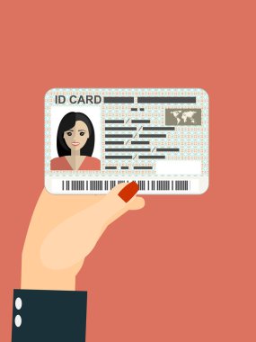 El Tutuşu Kimlik Belgesi Düz Vektör ResimleriComment
