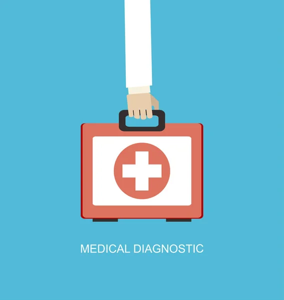 Diagnóstico Médico Vector Ilustración Diseño Moderno — Vector de stock