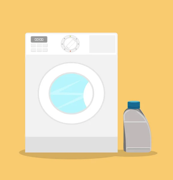 Máquina Lavar Roupa Com Carregamento Frontal —  Vetores de Stock