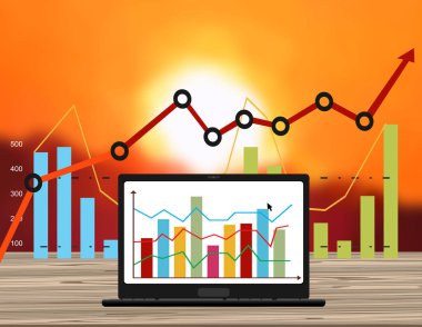 finansal web pankartı, iş konsepti, basitçe vektör illüstrasyonu 