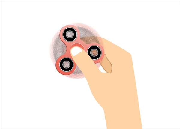 Hand Spinner Fidget Toy Increased Focus Stress Relief — Stock Vector