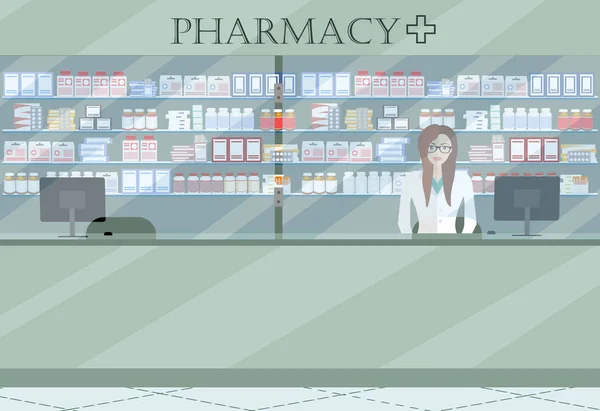 Φαρμακευτική Banner Απλά Διανυσματική Απεικόνιση — Διανυσματικό Αρχείο