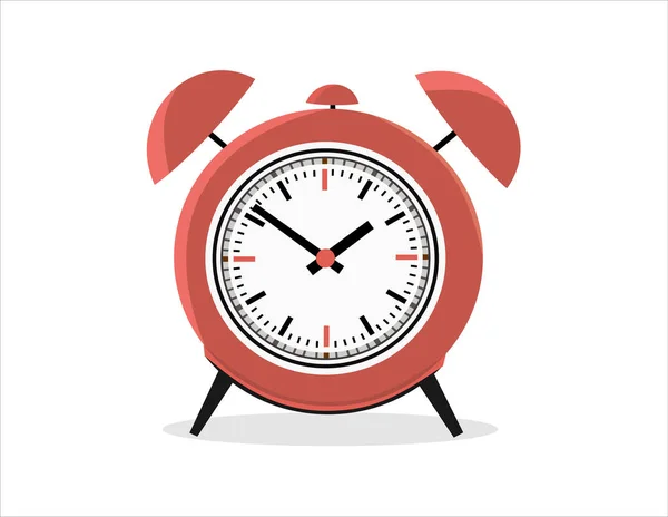 Reloj Despertador Estilo Plano Ilustración Vectorial — Vector de stock