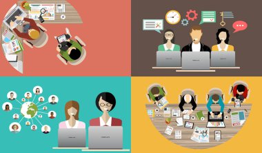 Grafikli finansal web pankartı, basitçe vektör illüstrasyonu 