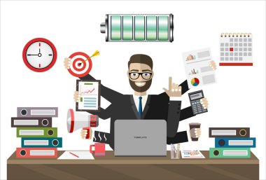 iş web pankartı, basitçe vektör illüstrasyonu